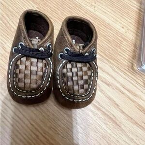 Brown Woven Kids Shoes